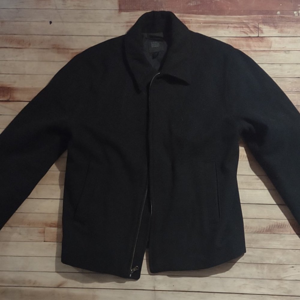 Express black wool bonnet jacket size medium men